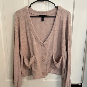 Forever 21 Button-Up Cardigan - Light Pink